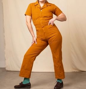 NWOT Spicy mustard jumpsuit